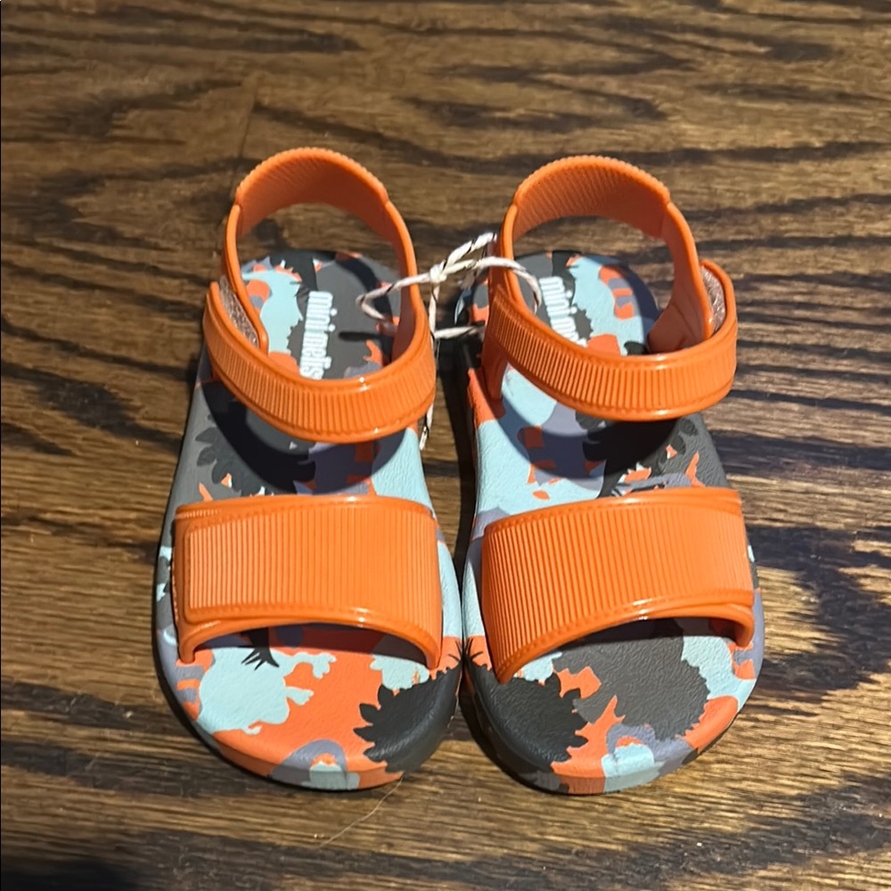 Mini Melissa Orange and Blue Sandals Vibrant Summer Style